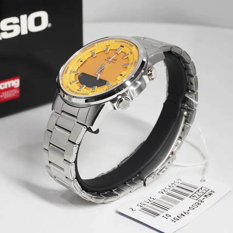 Luxury Waterproof Casio AMW-880D Watch with Light Dual Display