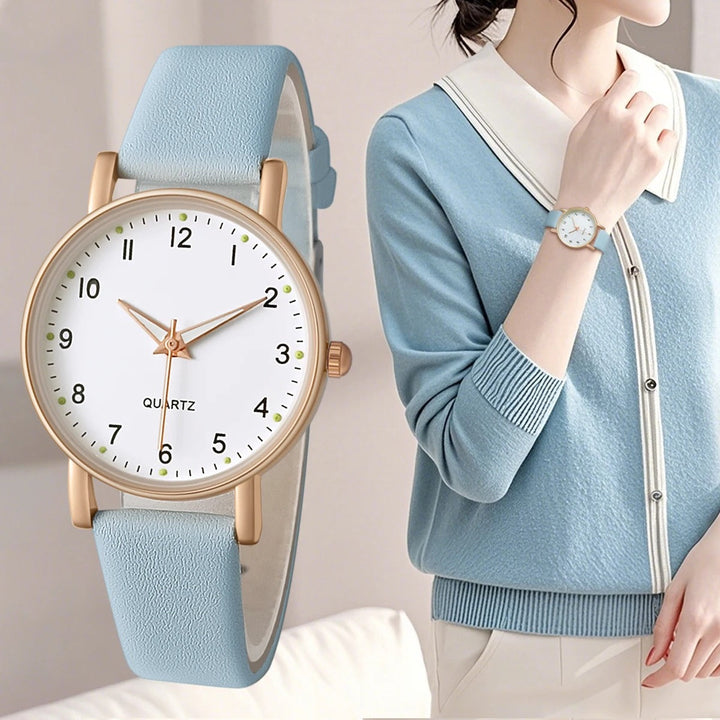 Casual Women's Watch Pu Leather Strap Wristwatch